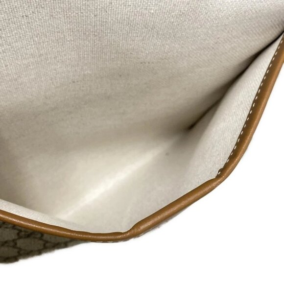 GUCCI GG Plus GG Supreme/Shelly (Web) Gray Beige Dark Brown PVC - 797-061725 - Picture 11 of 14